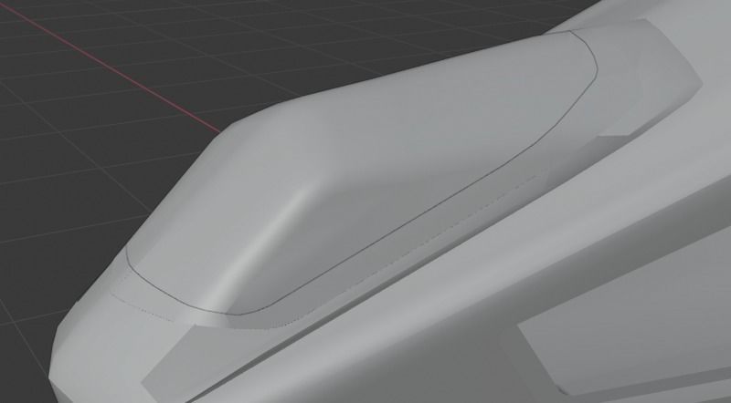 Scifi futuristic security helicopter Low-poly 3D model_12