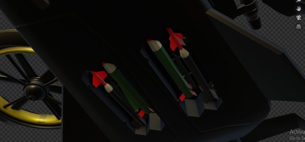 Scifi futuristic security helicopter Low-poly 3D model_50