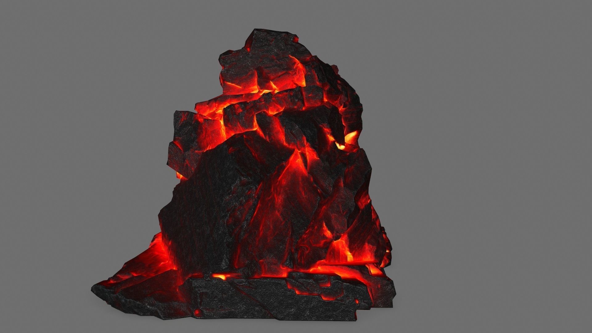 skull cave Low-poly 3D model_3