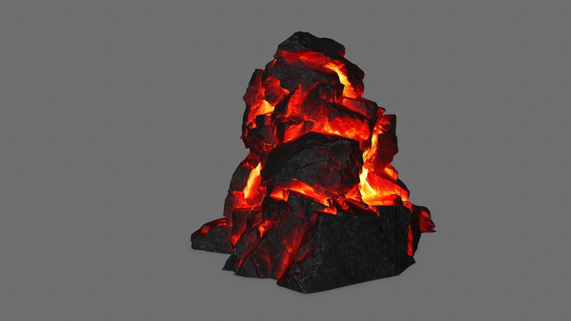 skull cave Low-poly 3D model_7