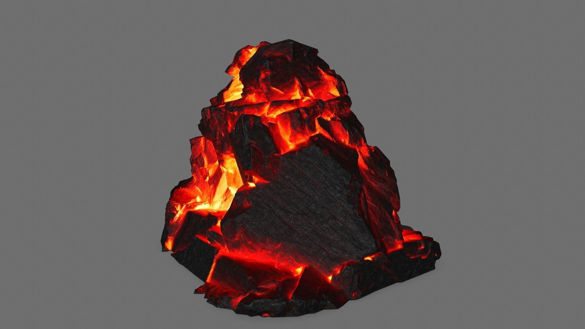 skull cave Low-poly 3D model_4