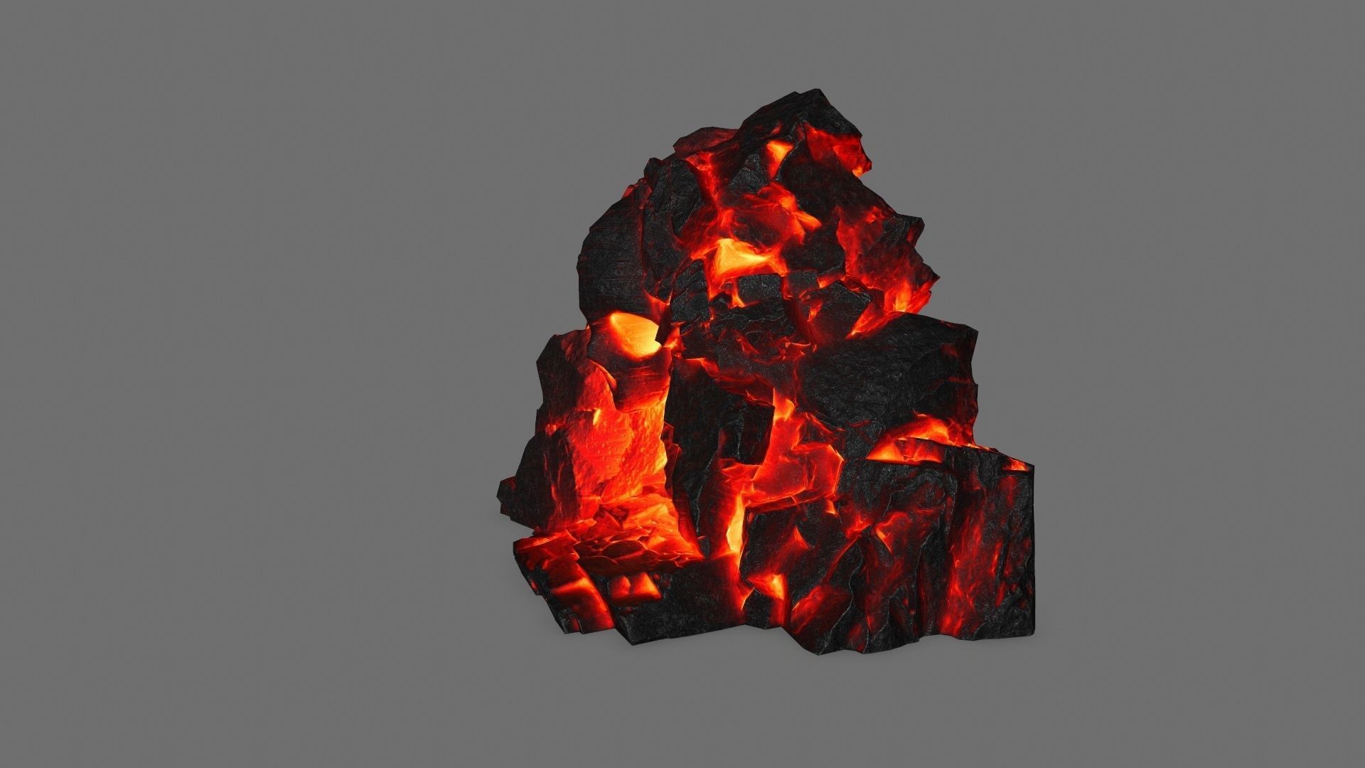 skull cave Low-poly 3D model_8