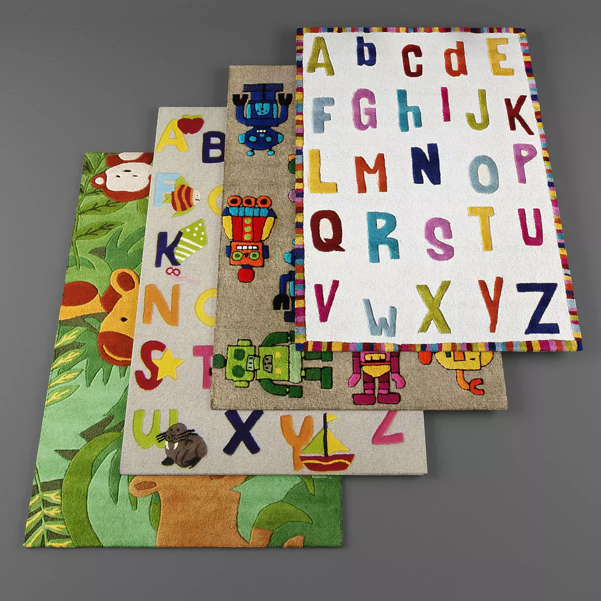 Rugs collection 077 Low-poly 3D model_0