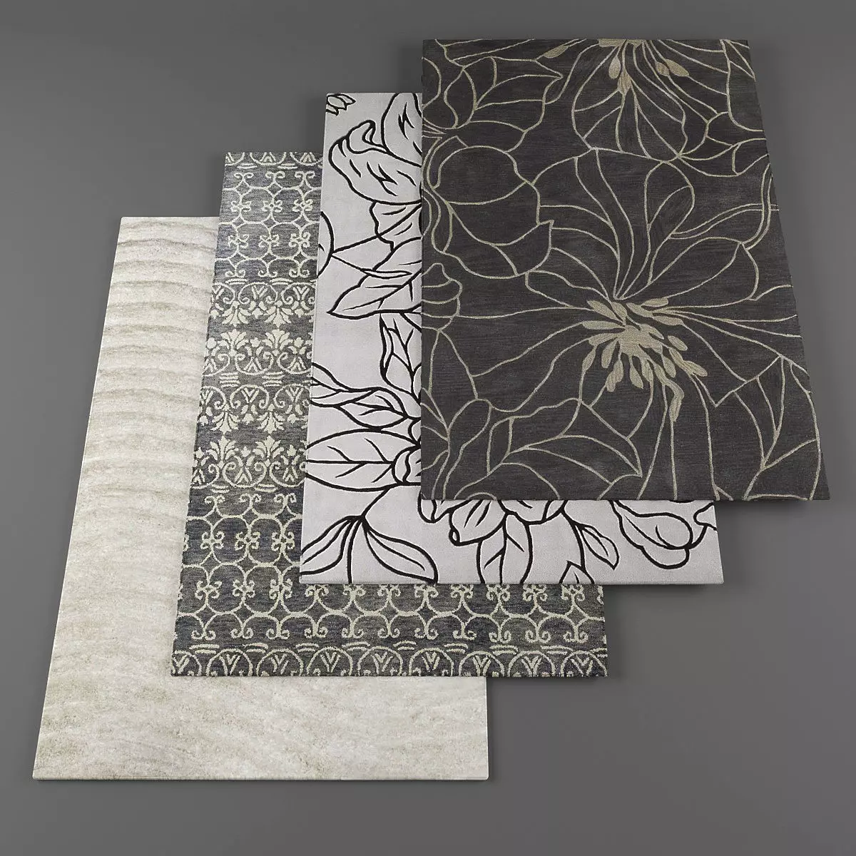 Rugs collection 078 Low-poly 3D model_0