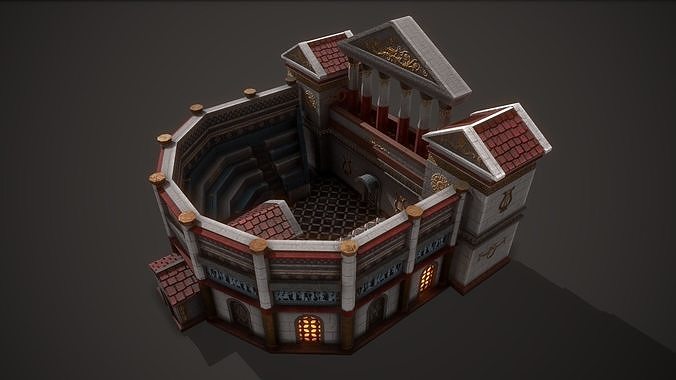 Ancient Odeum Low-poly 3D model