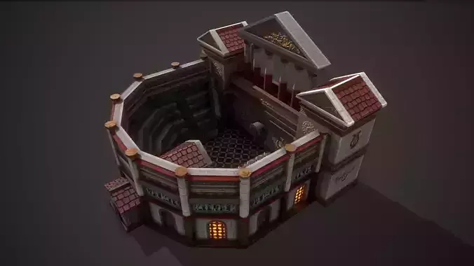 Ancient Odeum Low-poly 3D model