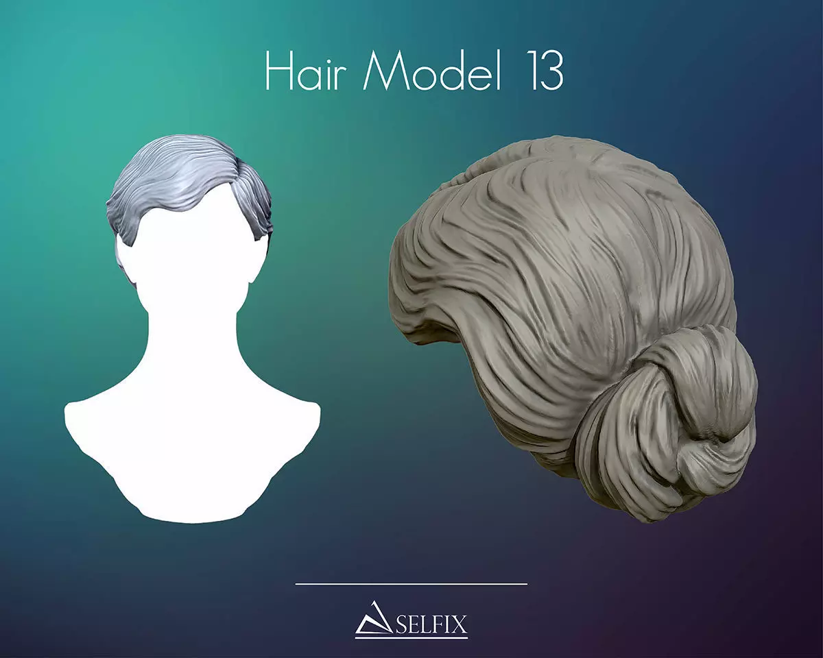 Hairstyle 13 3D print model_0