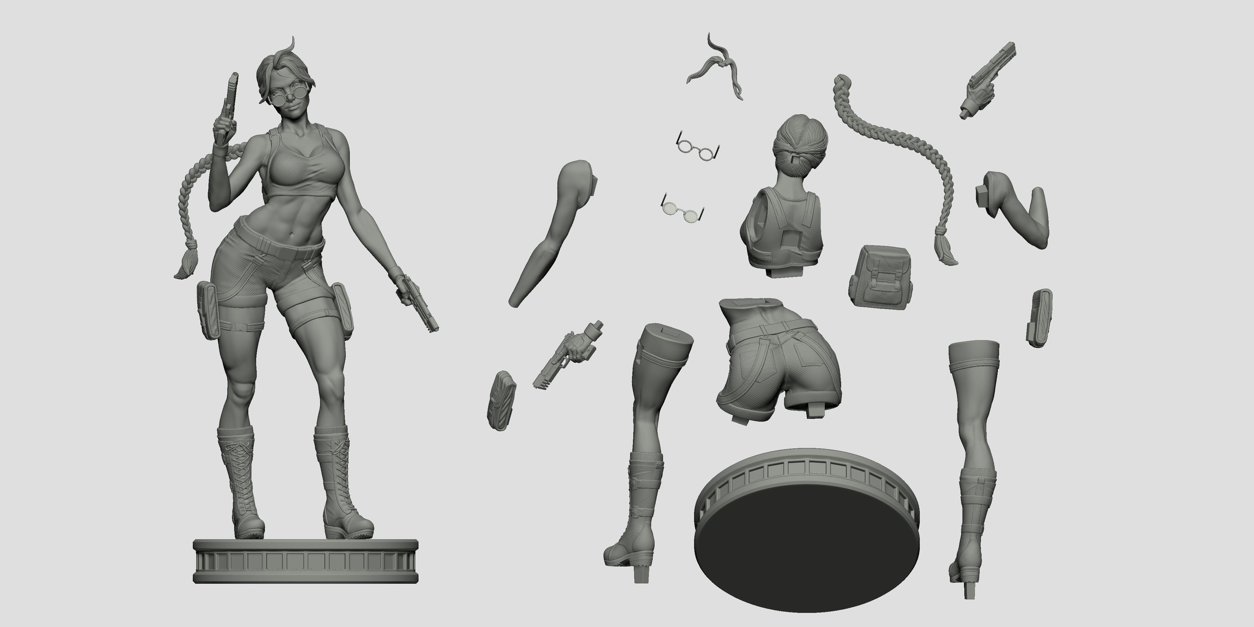 LARA CROFT - TOMB RAIDER  COMICS  Collectible statue 3D print model_10