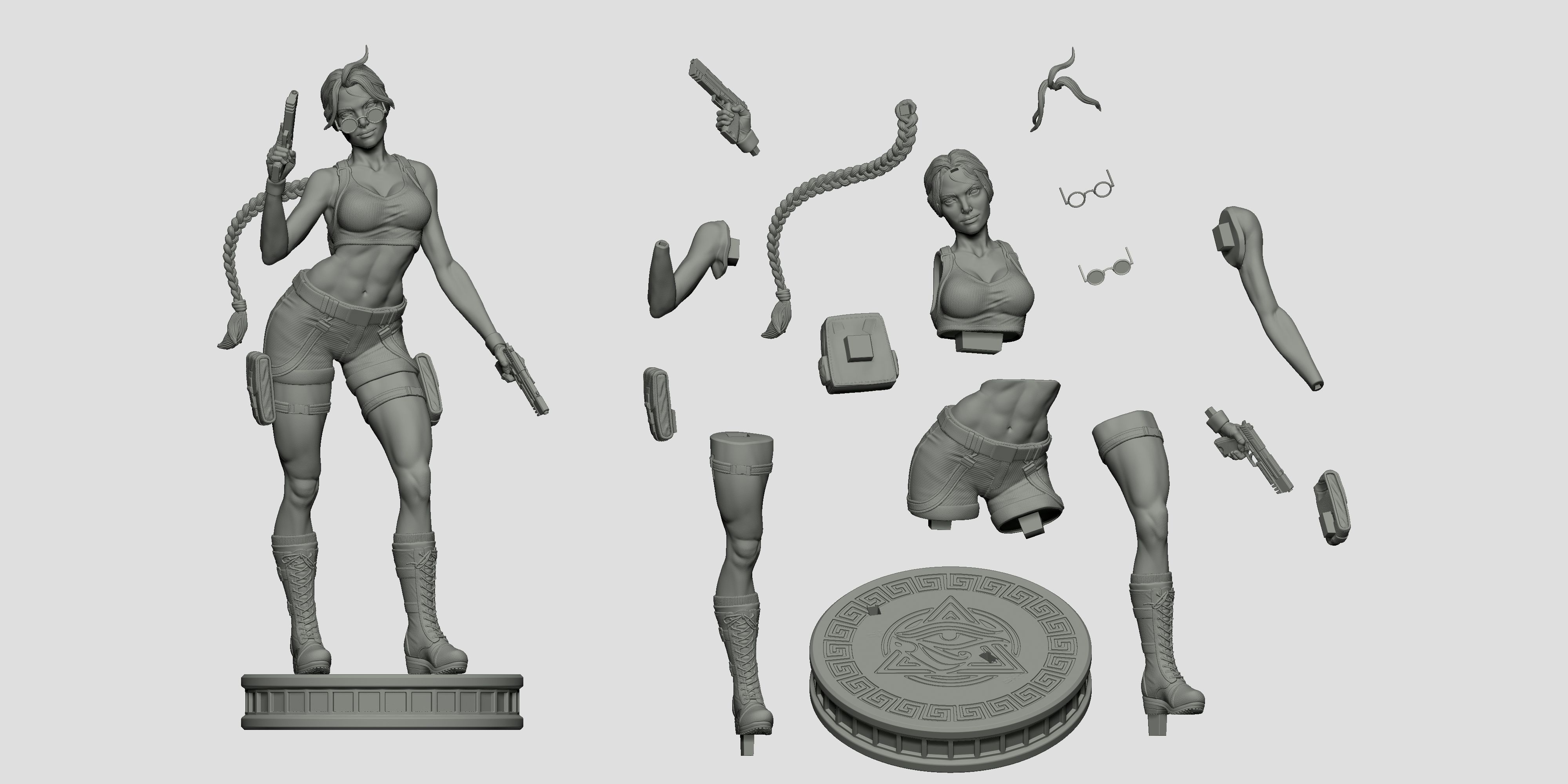 LARA CROFT - TOMB RAIDER  COMICS  Collectible statue 3D print model_9