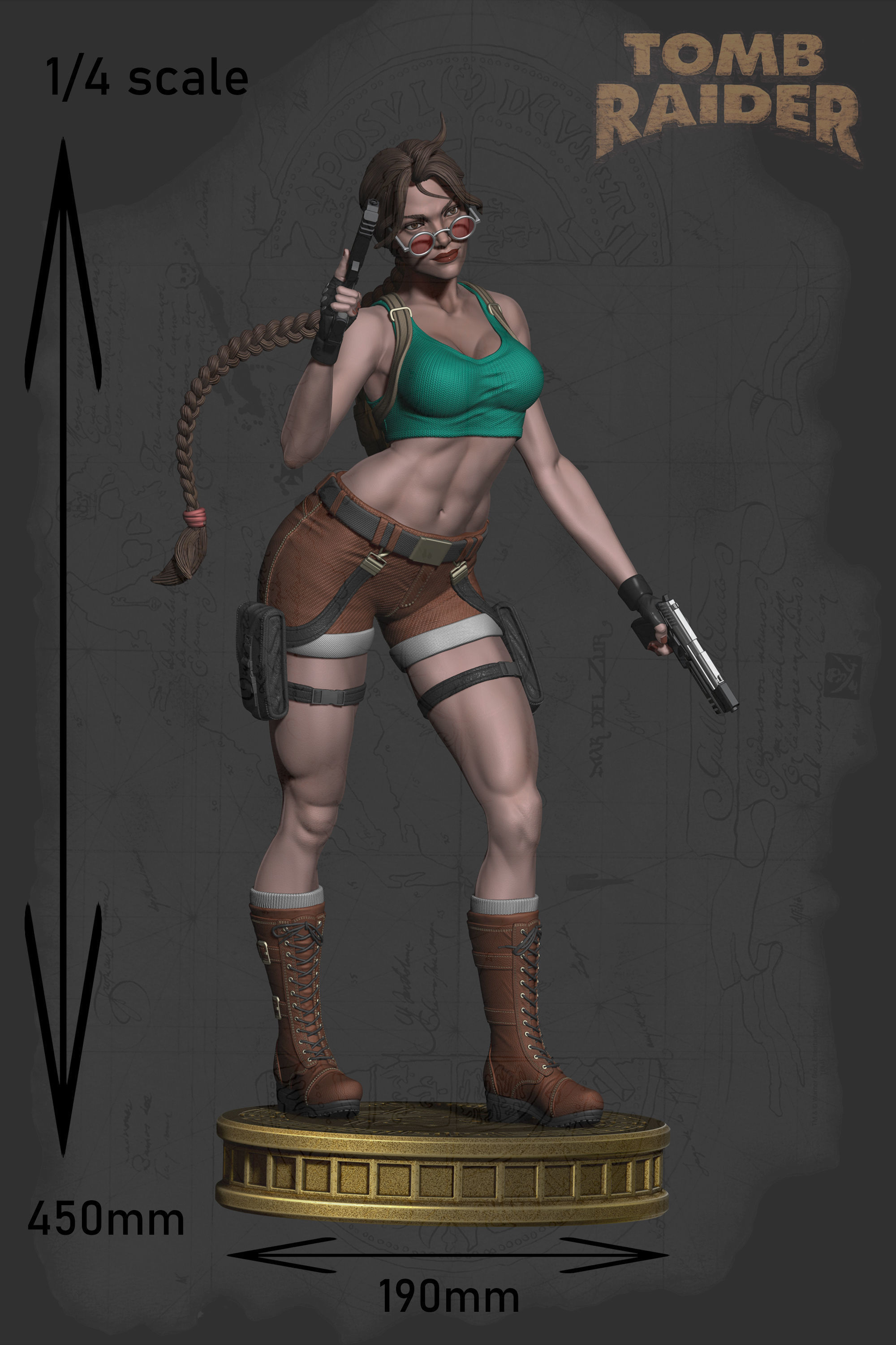 LARA CROFT - TOMB RAIDER  COMICS  Collectible statue 3D print model_4