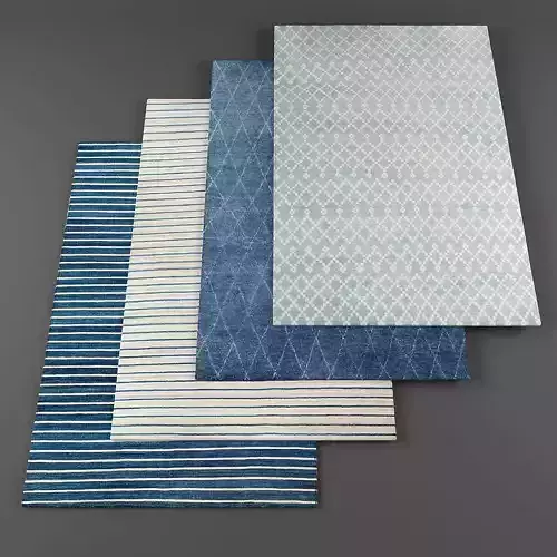 Rugs collection 106 Low-poly 3D model