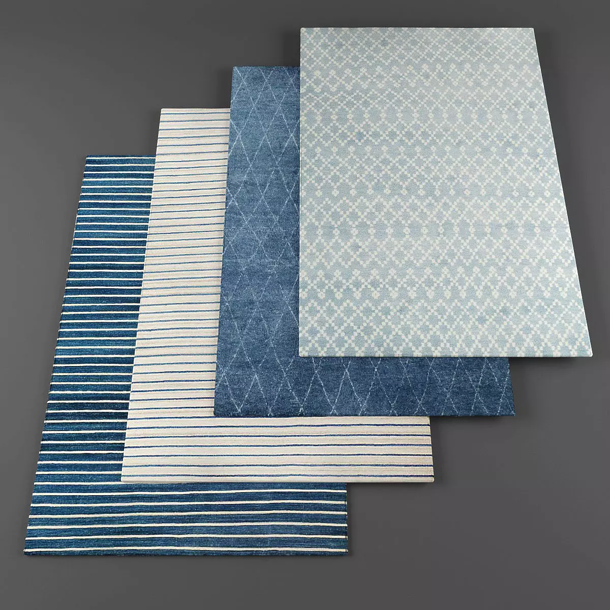 Rugs collection 106 Low-poly 3D model_0