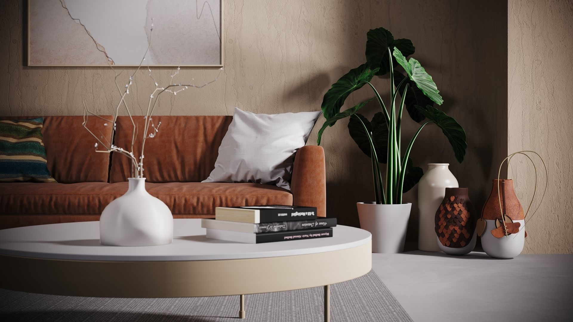 CA - Simple Studio  Interior Scene 2 -  Corona - Vray 3D model_2