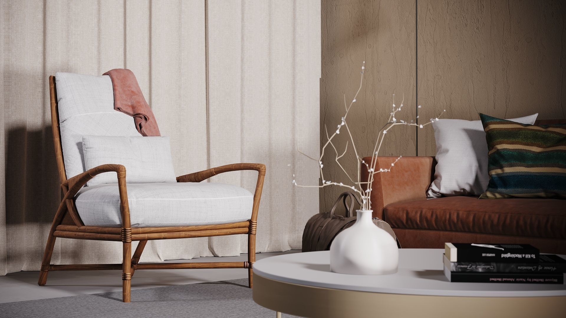 CA - Simple Studio  Interior Scene 2 -  Corona - Vray 3D model_5