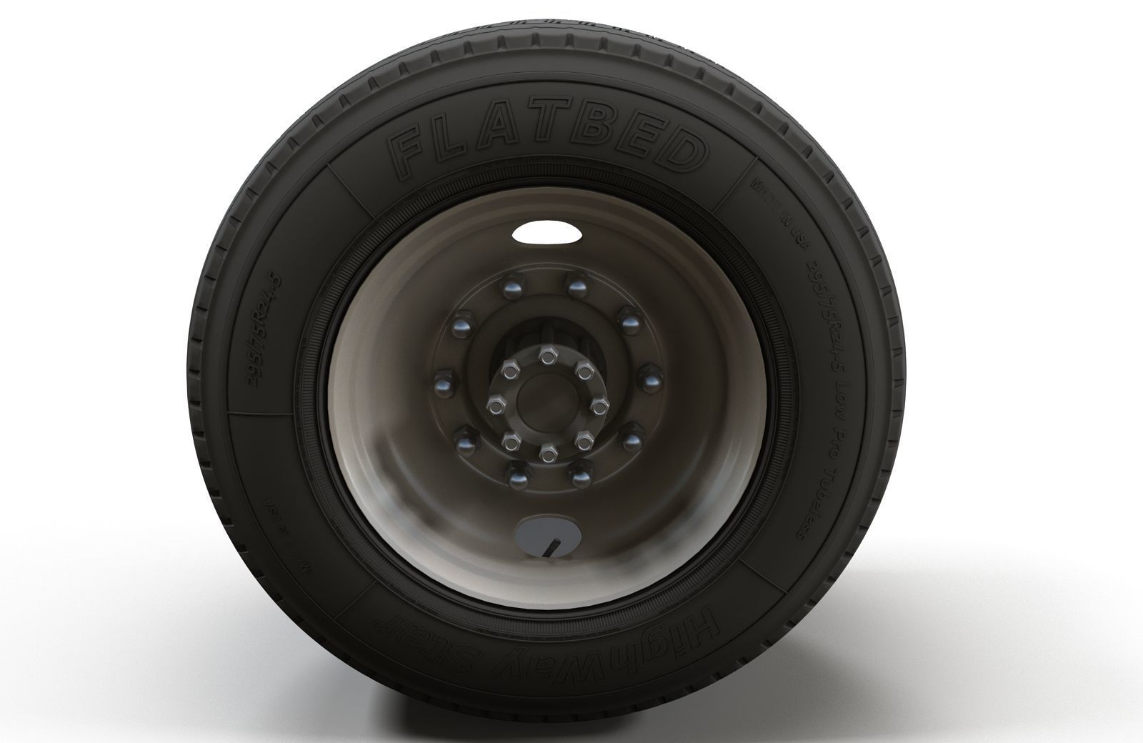 Truck steel wheels  3D model_5