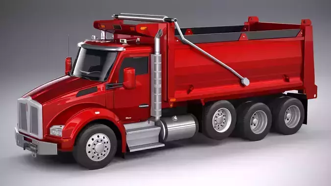 Kenworth T880 Tipper 2017 LowPoly