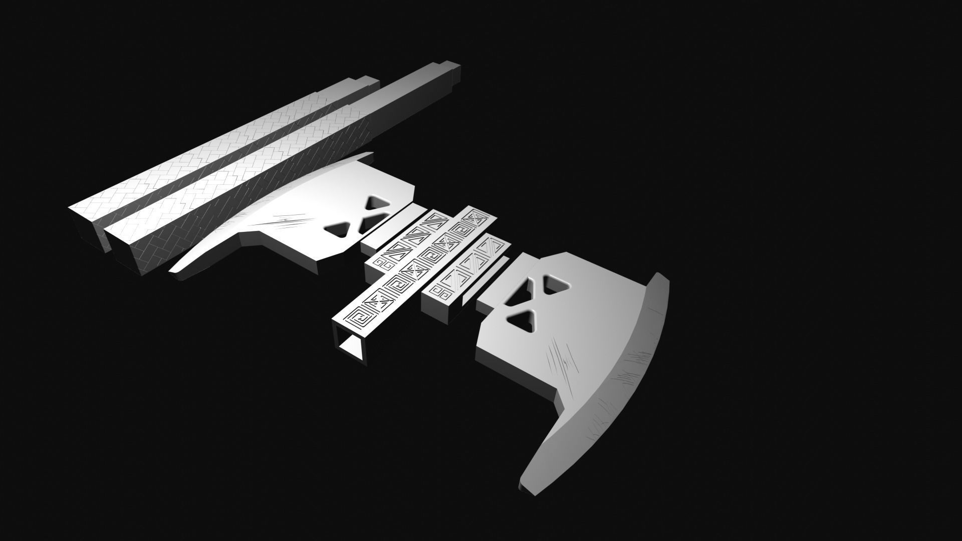 Gimli Battle Axe- Lord Of The Rings- LOTR -3D Print model 3D print model_22