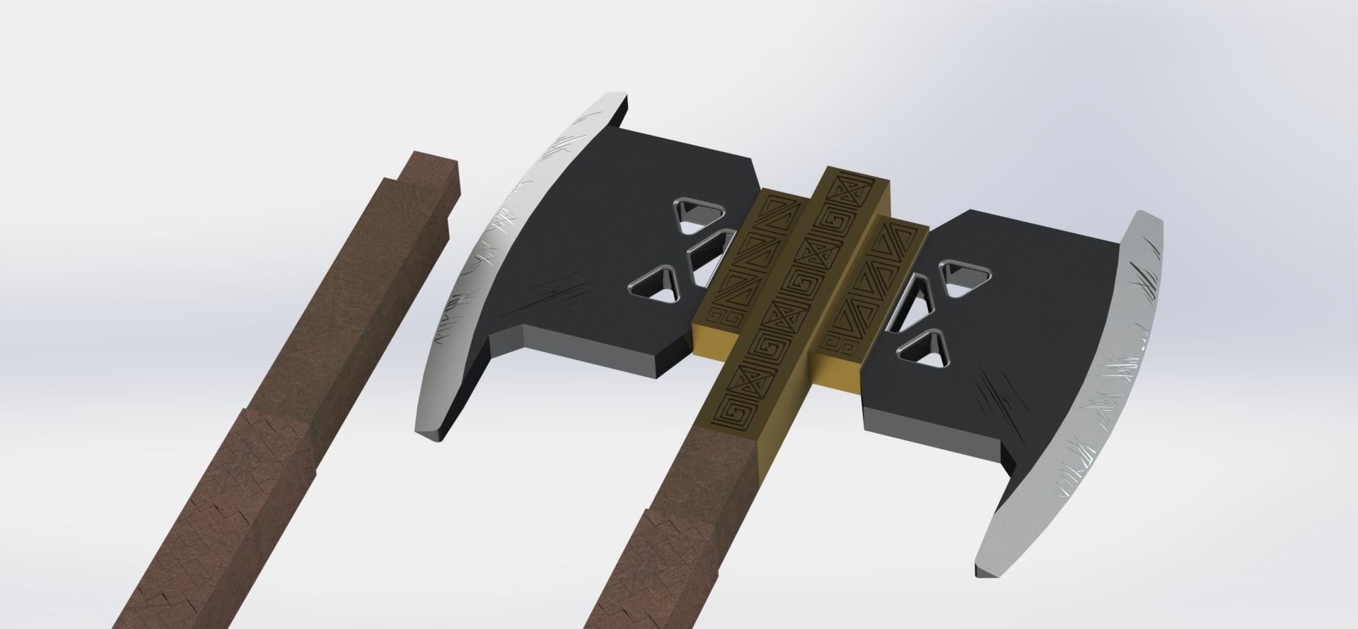 Gimli Battle Axe- Lord Of The Rings- LOTR -3D Print model 3D print model_5