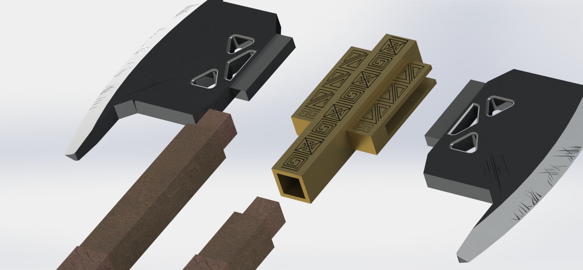 Gimli Battle Axe- Lord Of The Rings- LOTR -3D Print model 3D print model_9