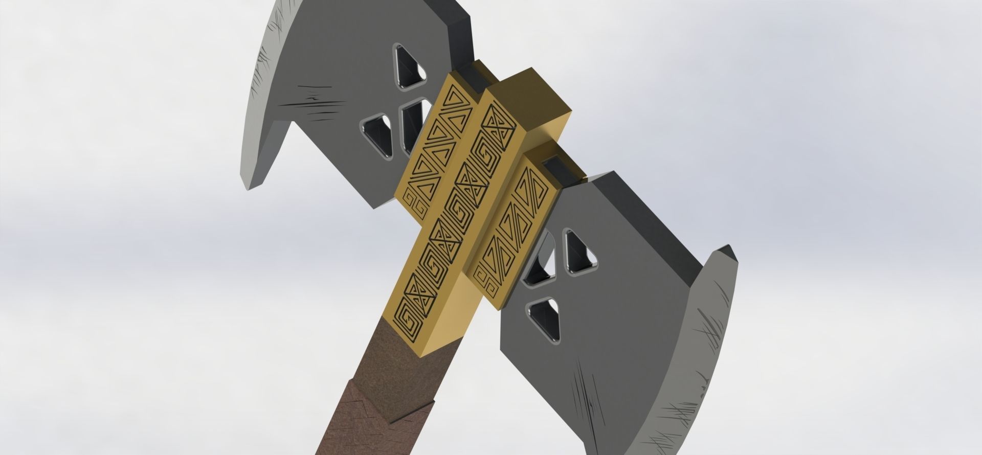 Gimli Battle Axe- Lord Of The Rings- LOTR -3D Print model 3D print model_8