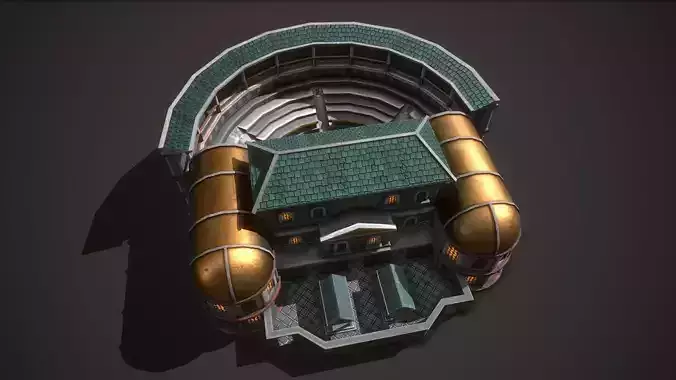 Ancient Theater 01 Low-poly 3D model
