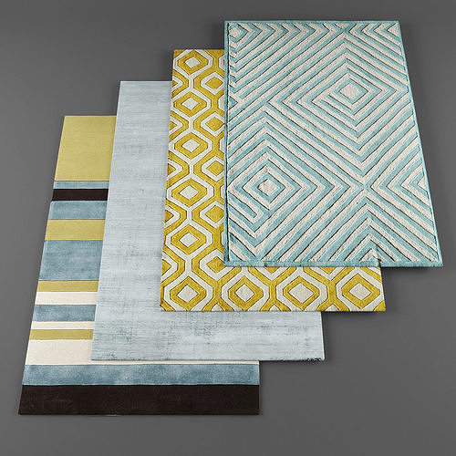 Rugs collection 111 Low-poly 3D model