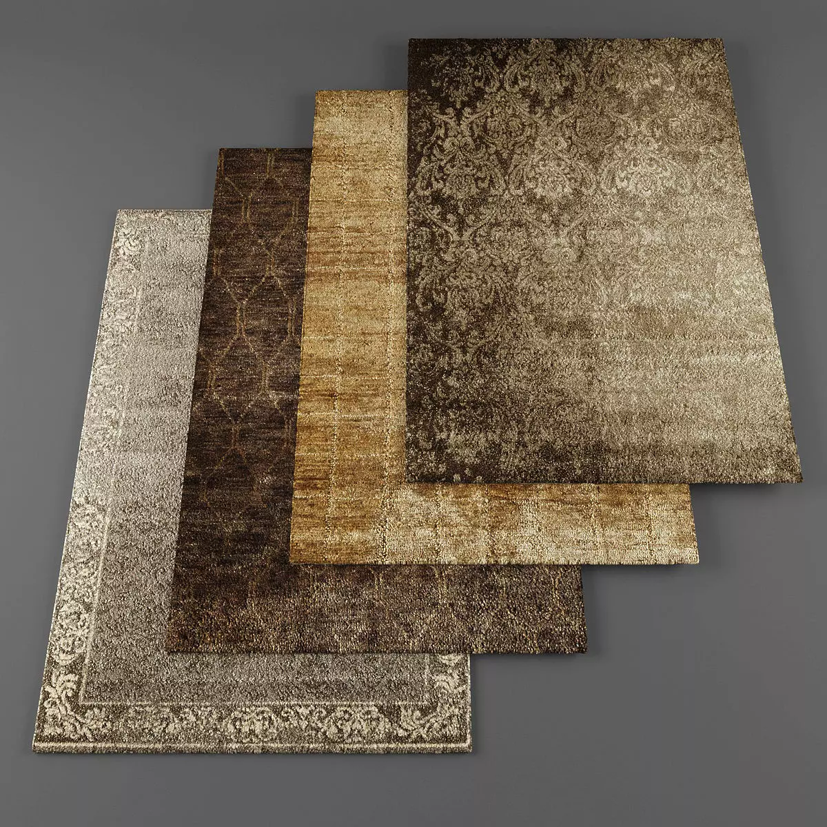 Rugs collection 114 Low-poly 3D model_0