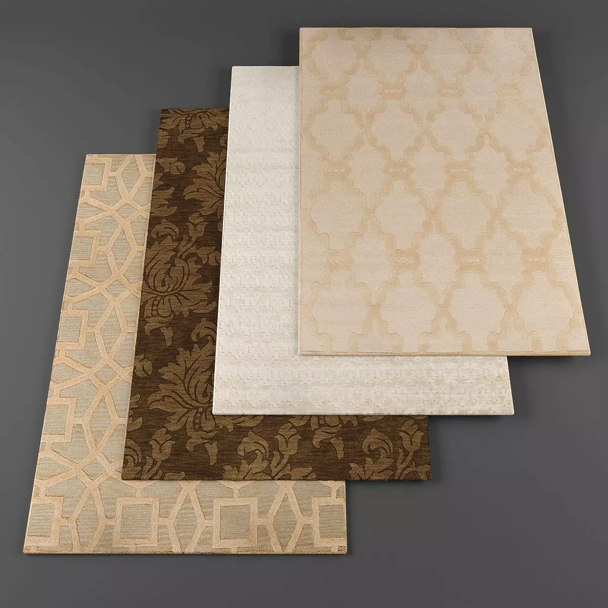 Rugs collection 121 Low-poly 3D model_0