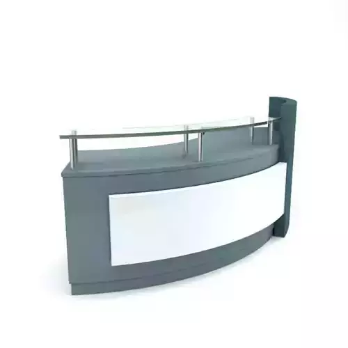 Grey modern table reception desk 11 AM89