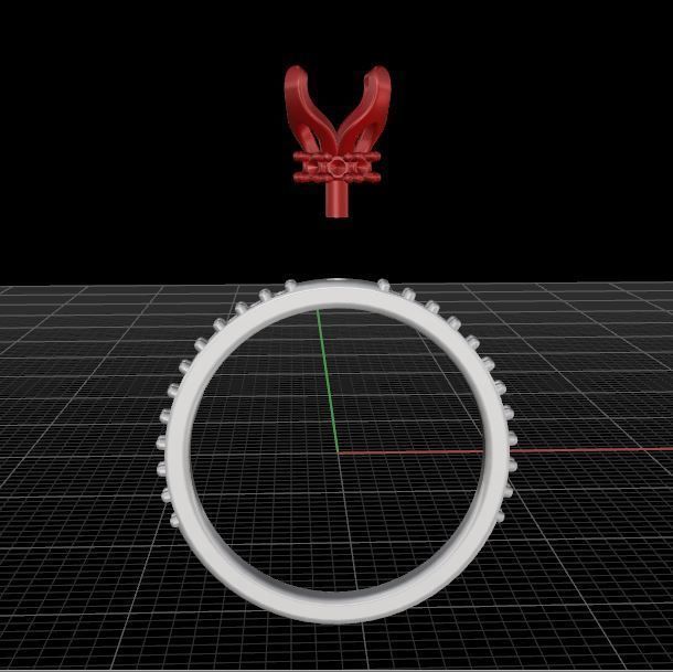 Engagement diamond ring for 3D print 3D print model_3