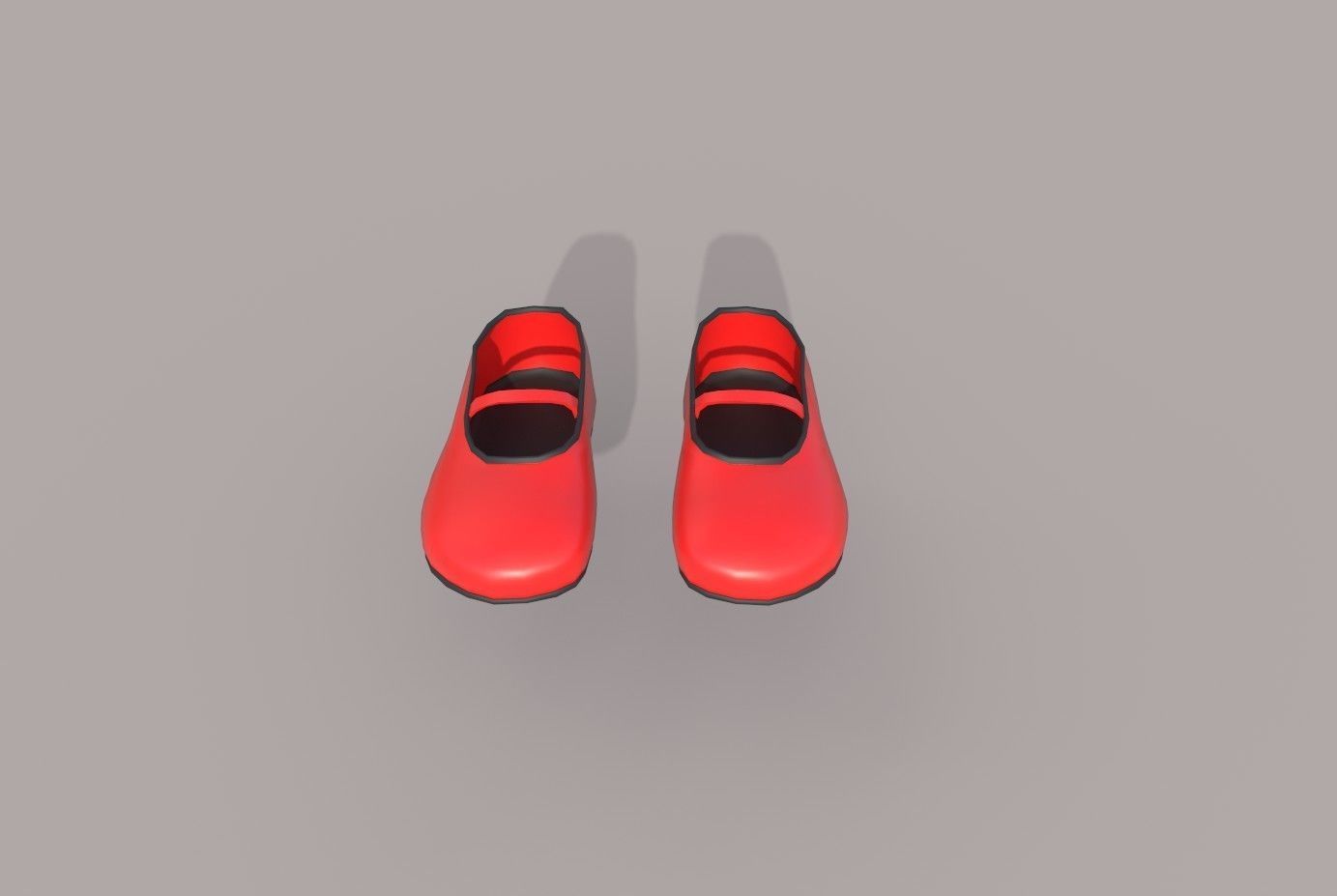 red shoes  Low-poly 3D model_6