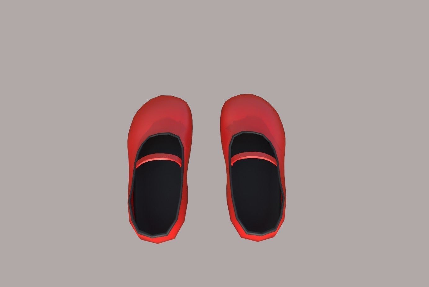 red shoes  Low-poly 3D model_12