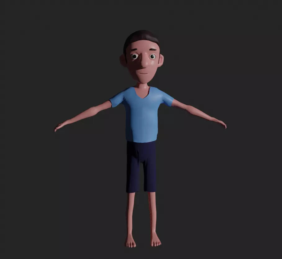 Free Man Low-poly 3D model_0