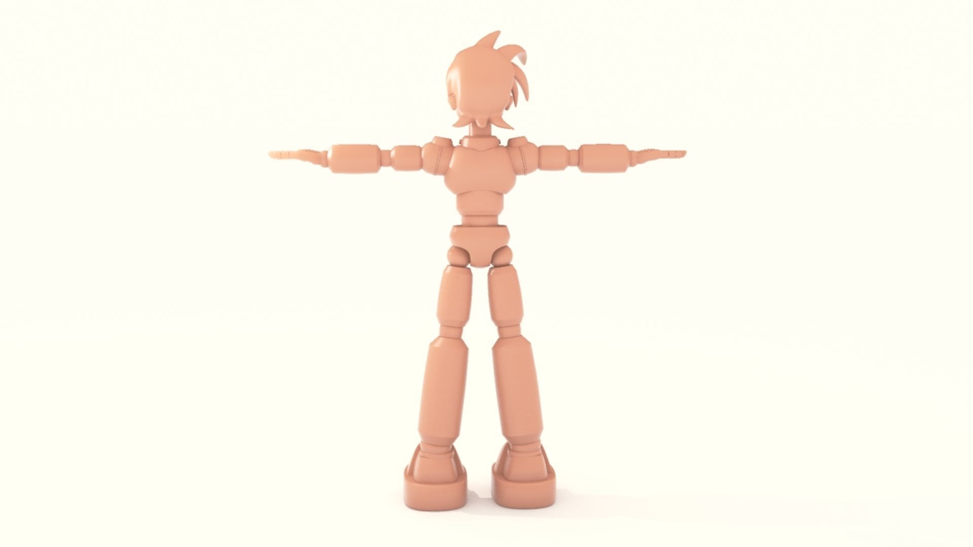 Mega Man Pose 1 Low-poly 3D model_9