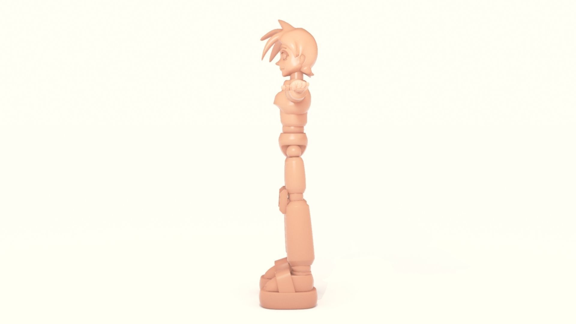 Mega Man Pose 1 Low-poly 3D model_8