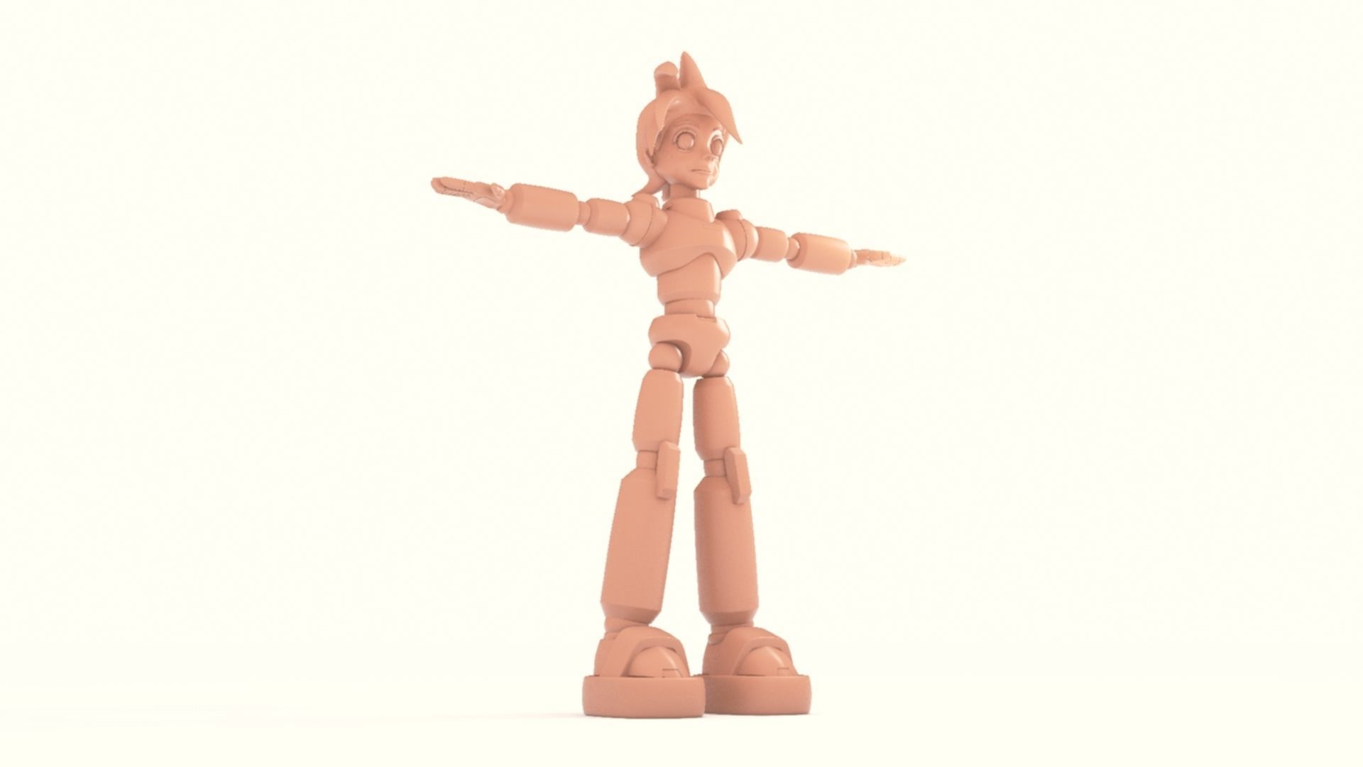 Mega Man Pose 1 Low-poly 3D model_11