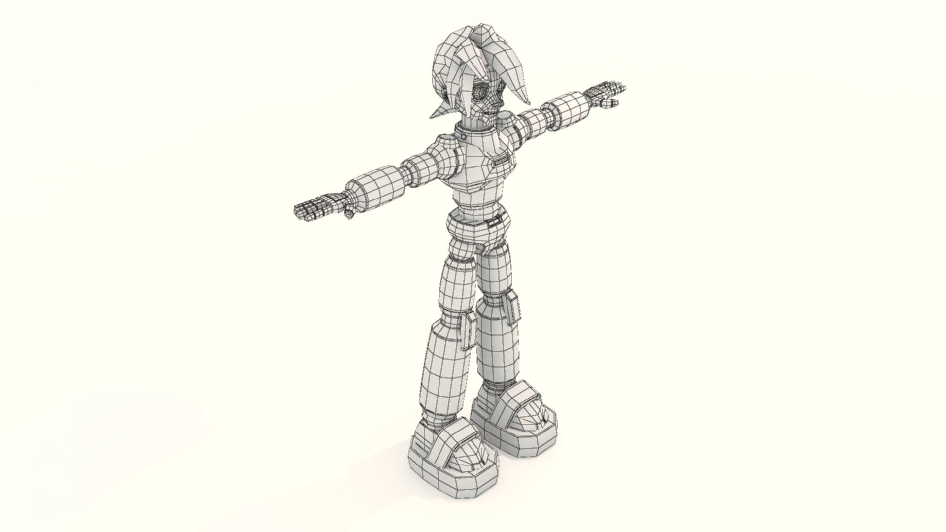 Mega Man Pose 1 Low-poly 3D model_12