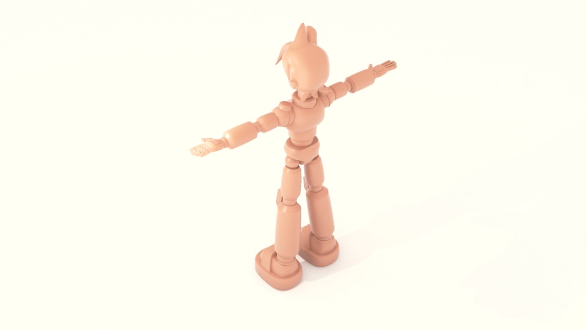 Mega Man Pose 1 Low-poly 3D model_10