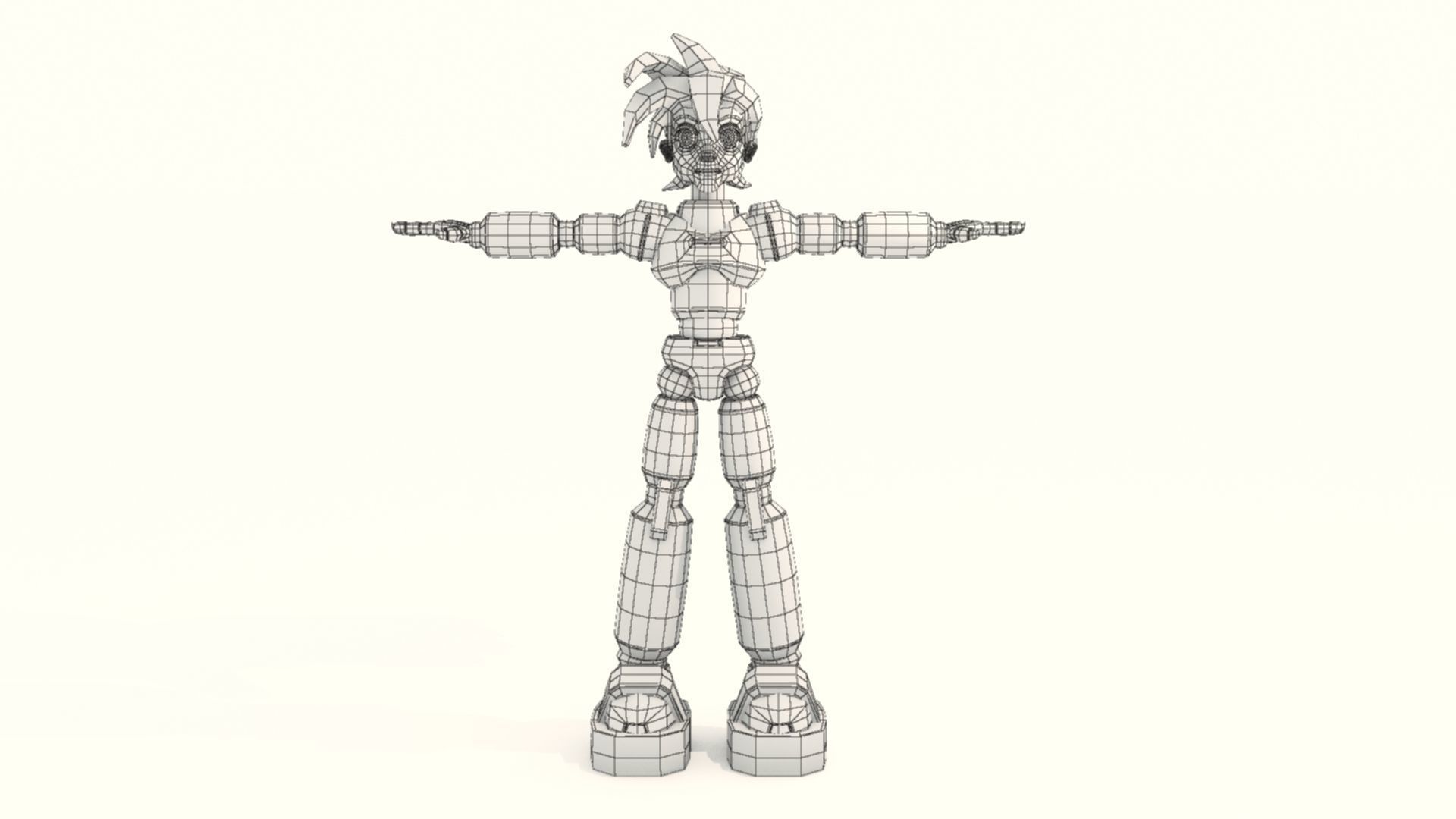Mega Man Pose 1 Low-poly 3D model_13
