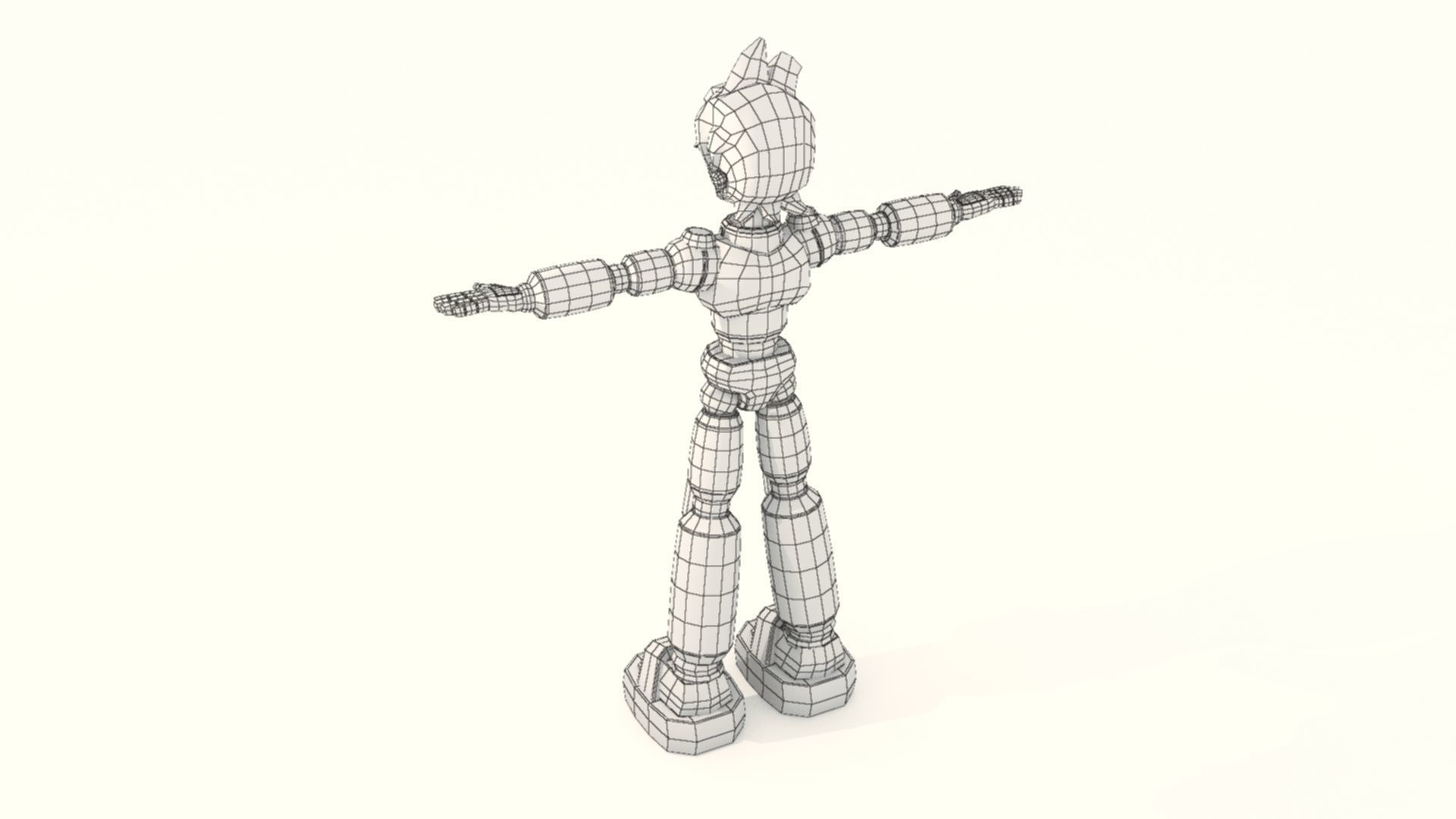 Mega Man Pose 1 Low-poly 3D model_14