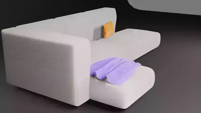 for interiror sofa Low-poly 3D model