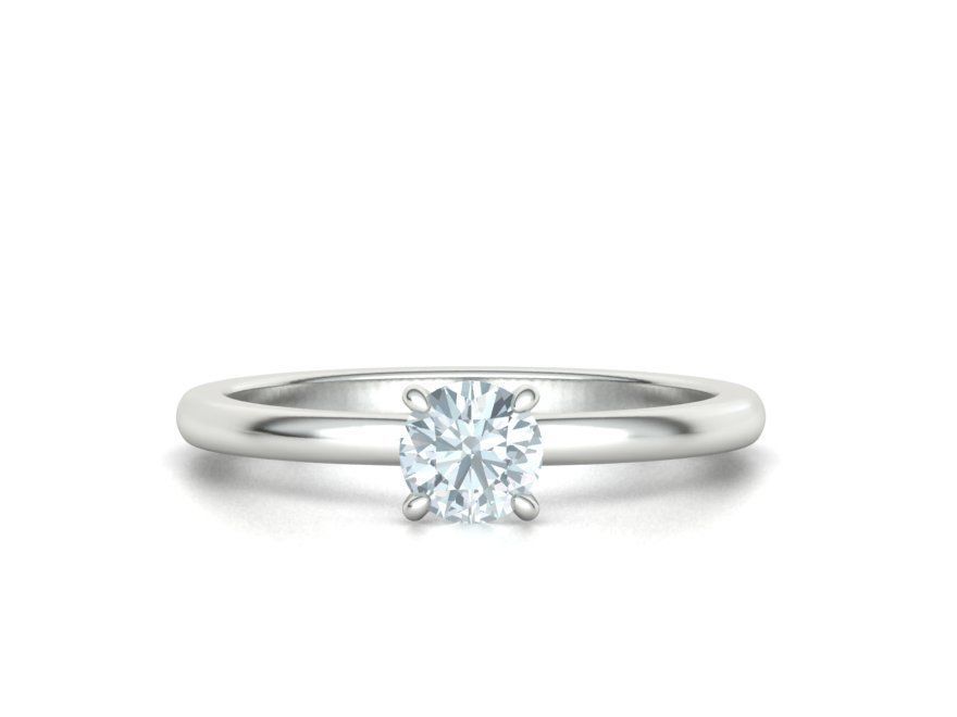 Bonnie Solitaire Engagement ring 5mm stone 4prong design 3D print model_9