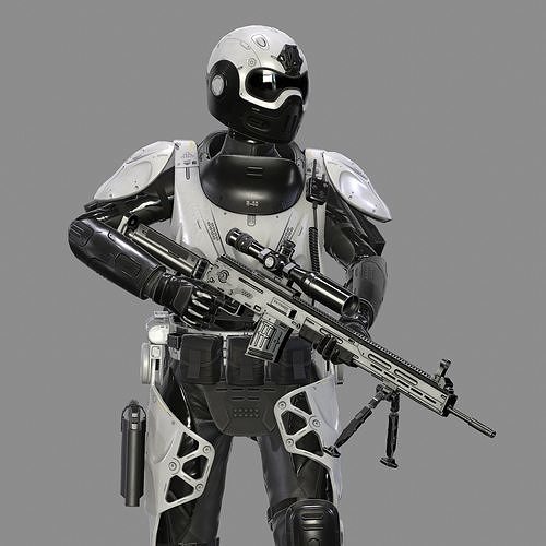 Military Exoskeleton R-40  Nemesis Low-poly 3D model