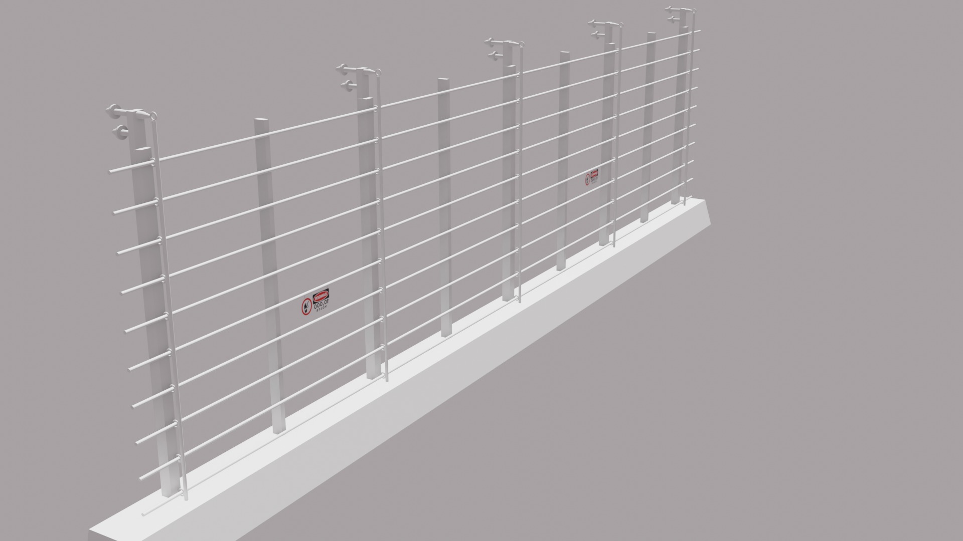 Jurassic Themed - Electric Fence Free low-poly 3D model_5