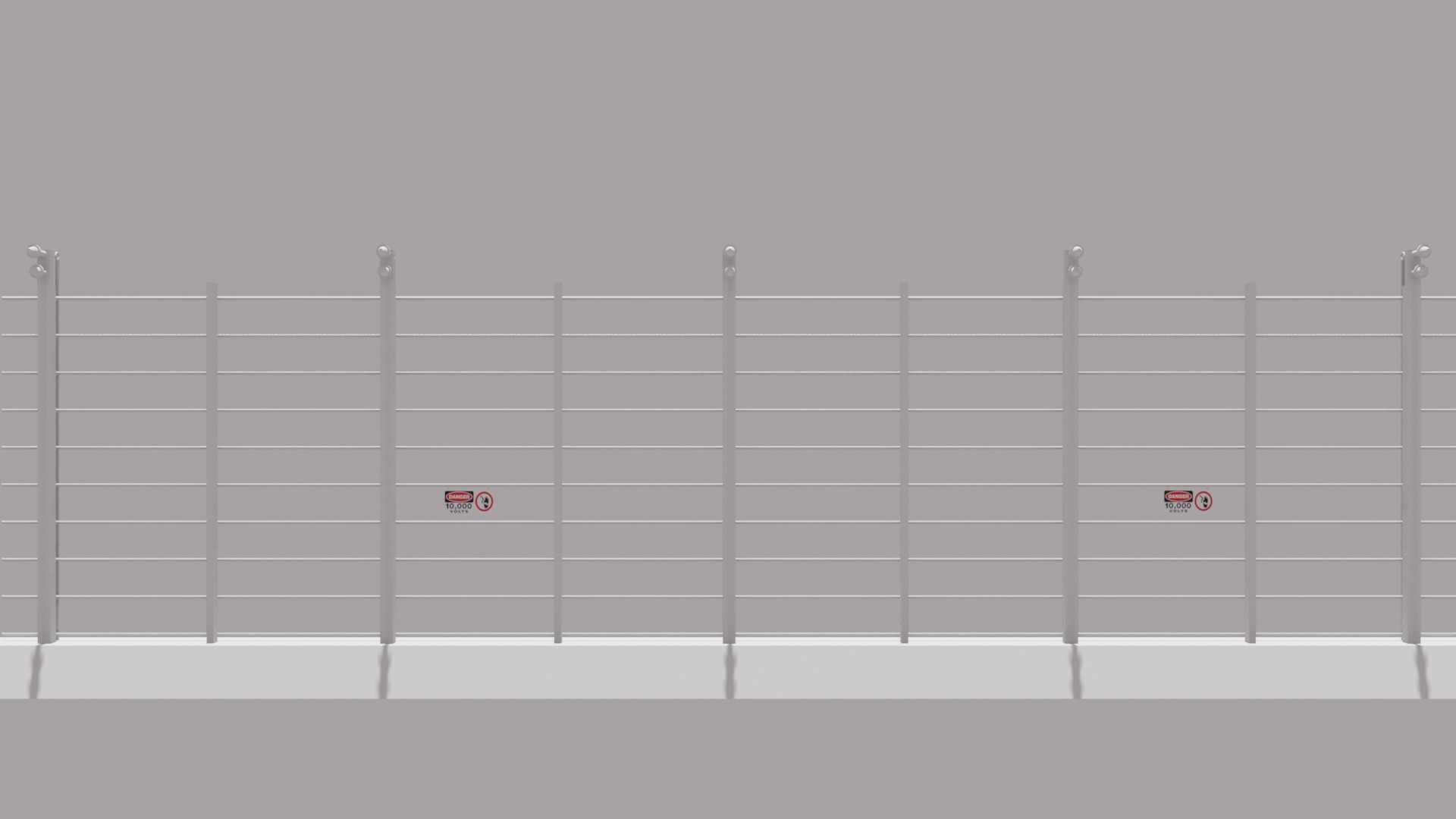 Jurassic Themed - Electric Fence Free low-poly 3D model_3