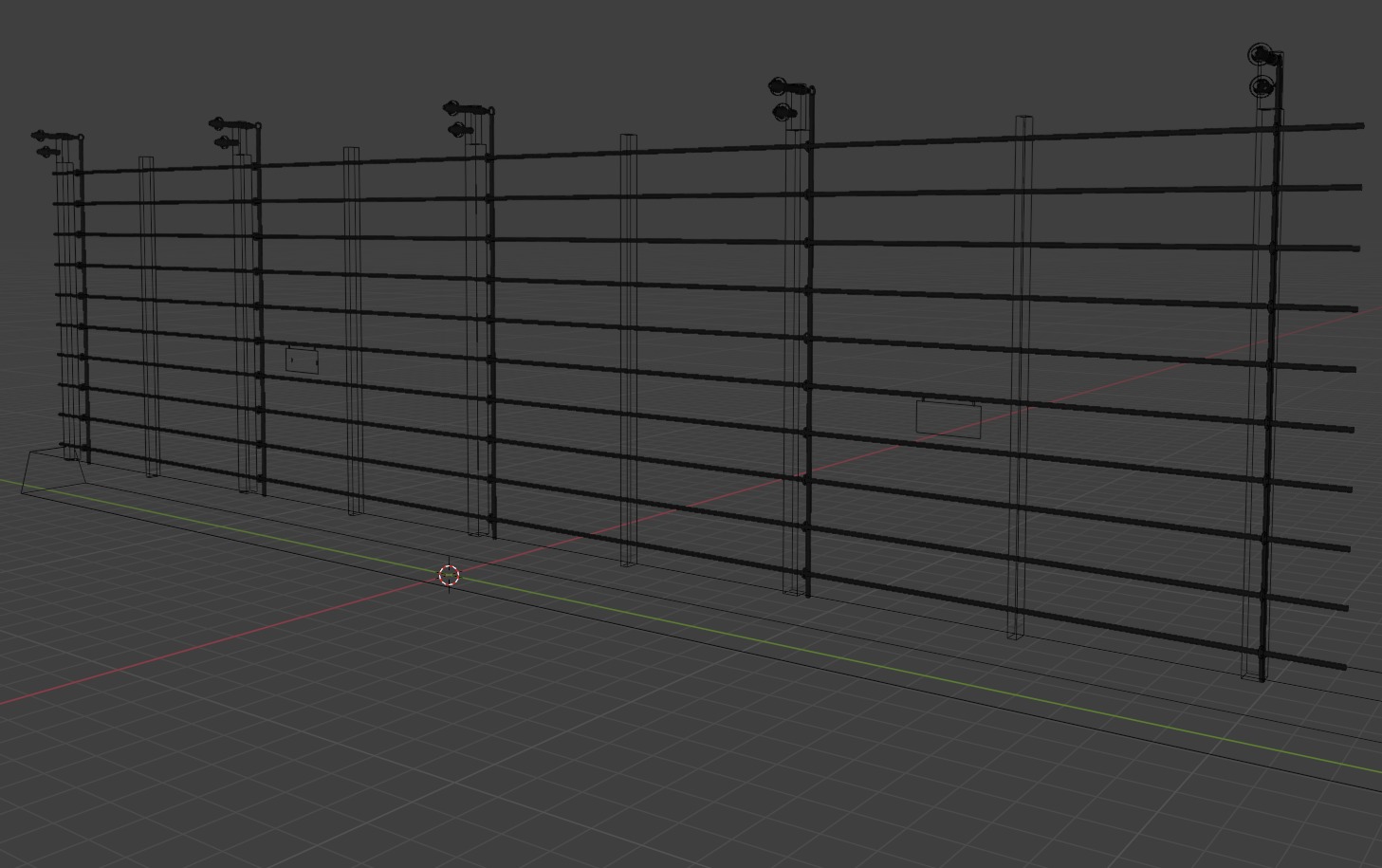 Jurassic Themed - Electric Fence Free low-poly 3D model_6