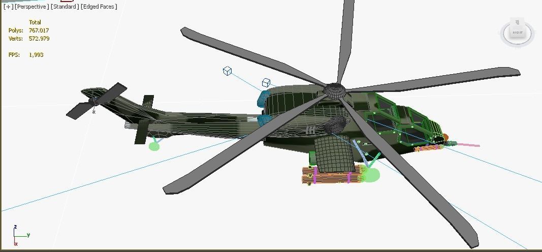 HELICOPTER russian military - russian military Low-poly 3D model_5