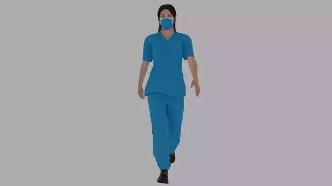 Rigged Nurse character 1