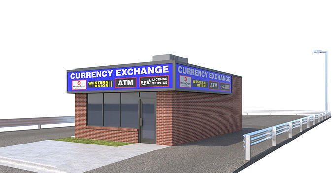 Commercial Building-028 Currency Exchange 3D model