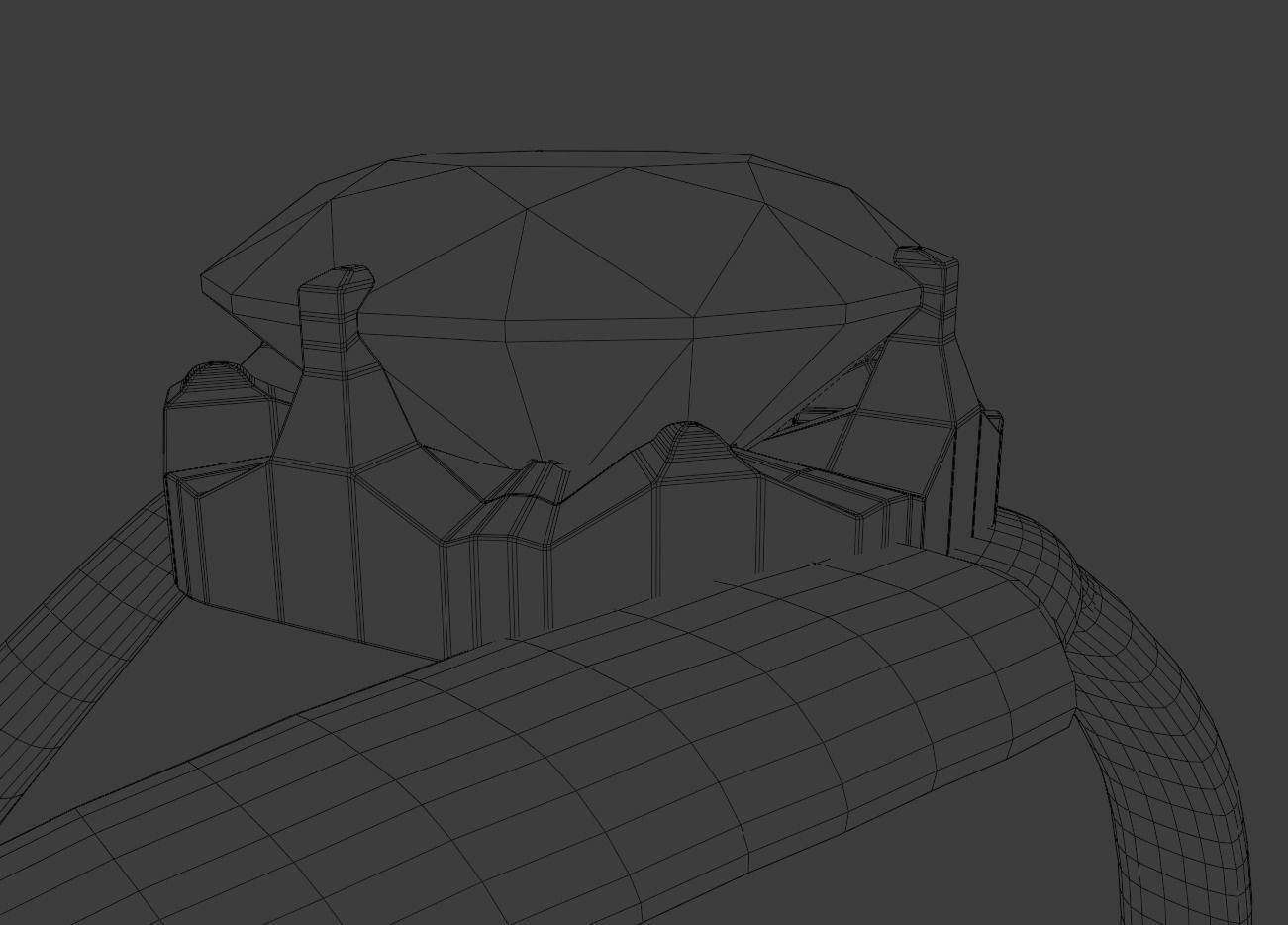 Ruby Ring Low-poly 3D model_4